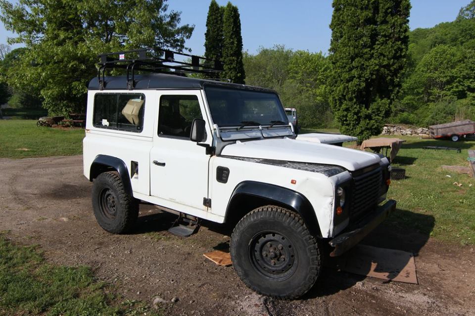 The 1984 Land Rover Defender 90 as the customer dropped it off.